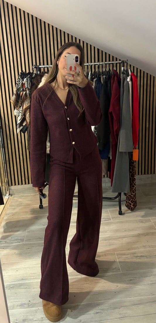Conjunto Zara Burdeos