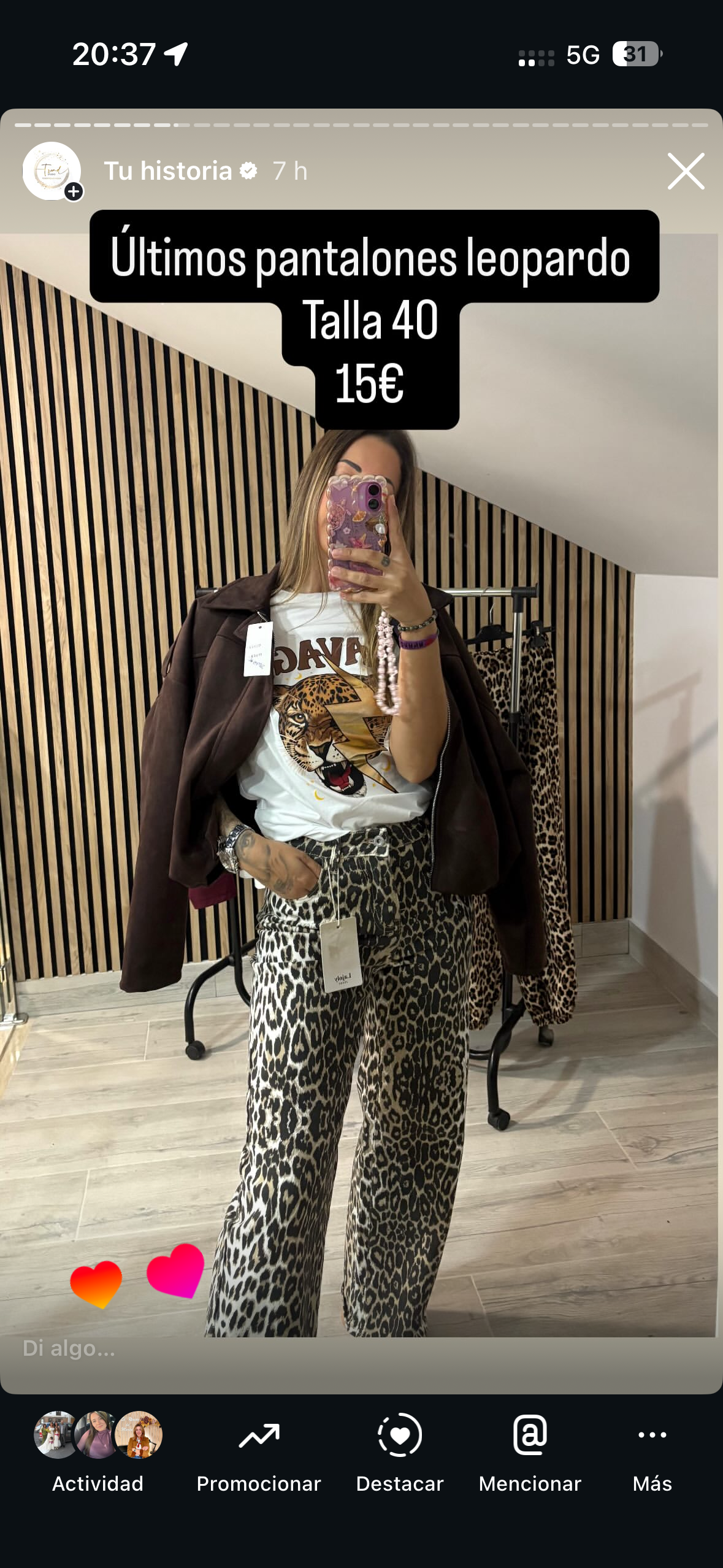 Pantalón leopardo claro