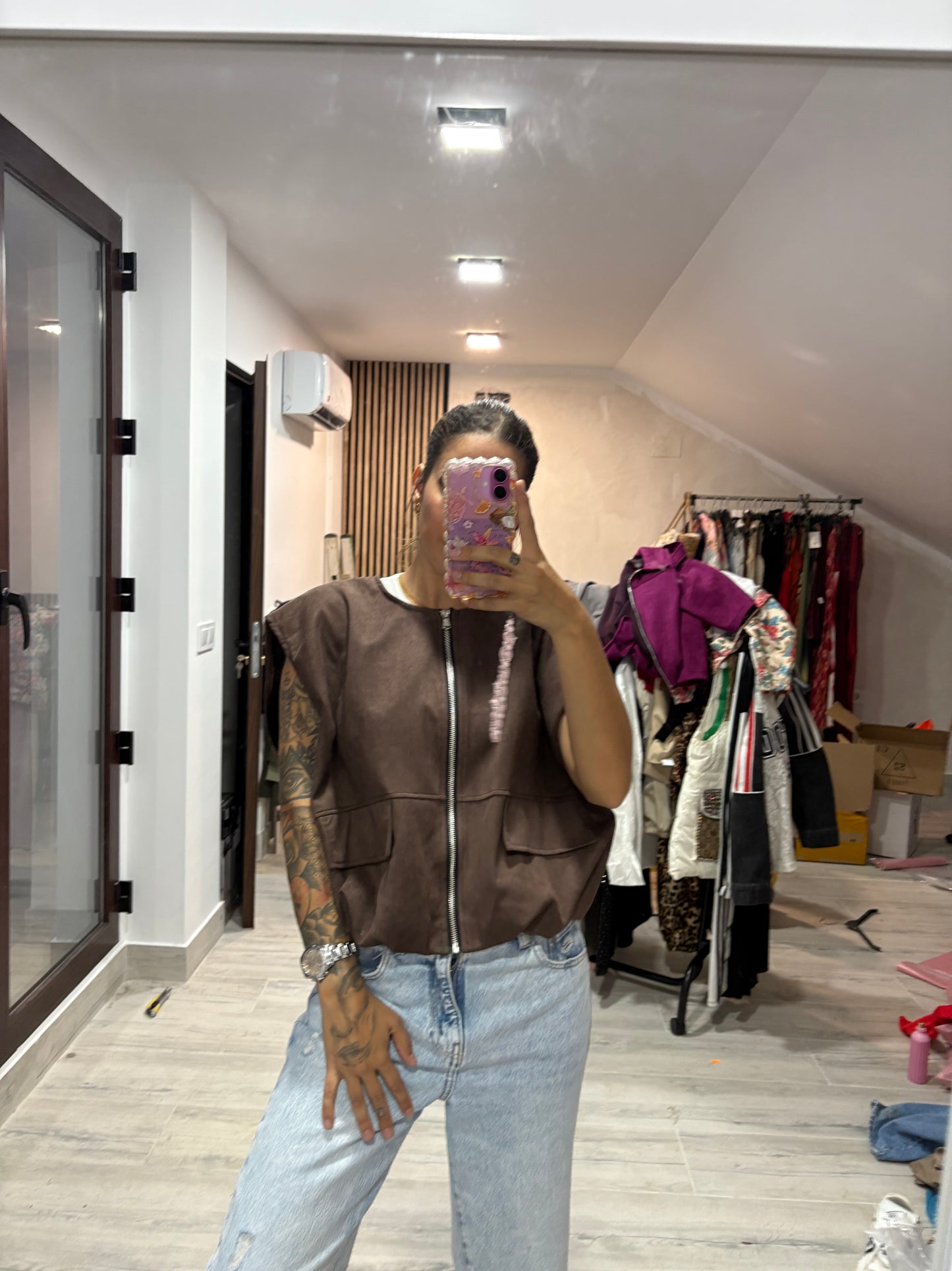 Chaleco Antelina chocolate