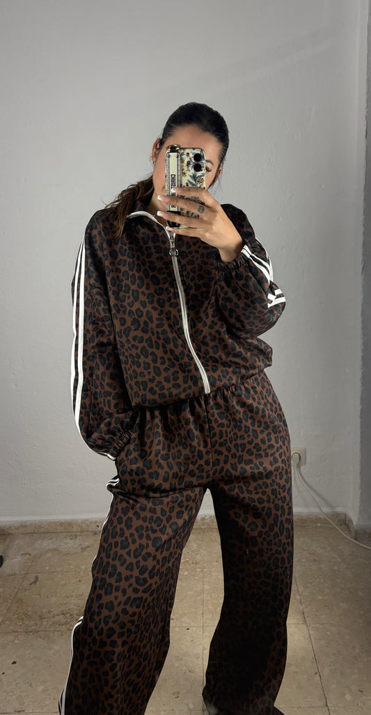 Chandals leopardo raya blanca