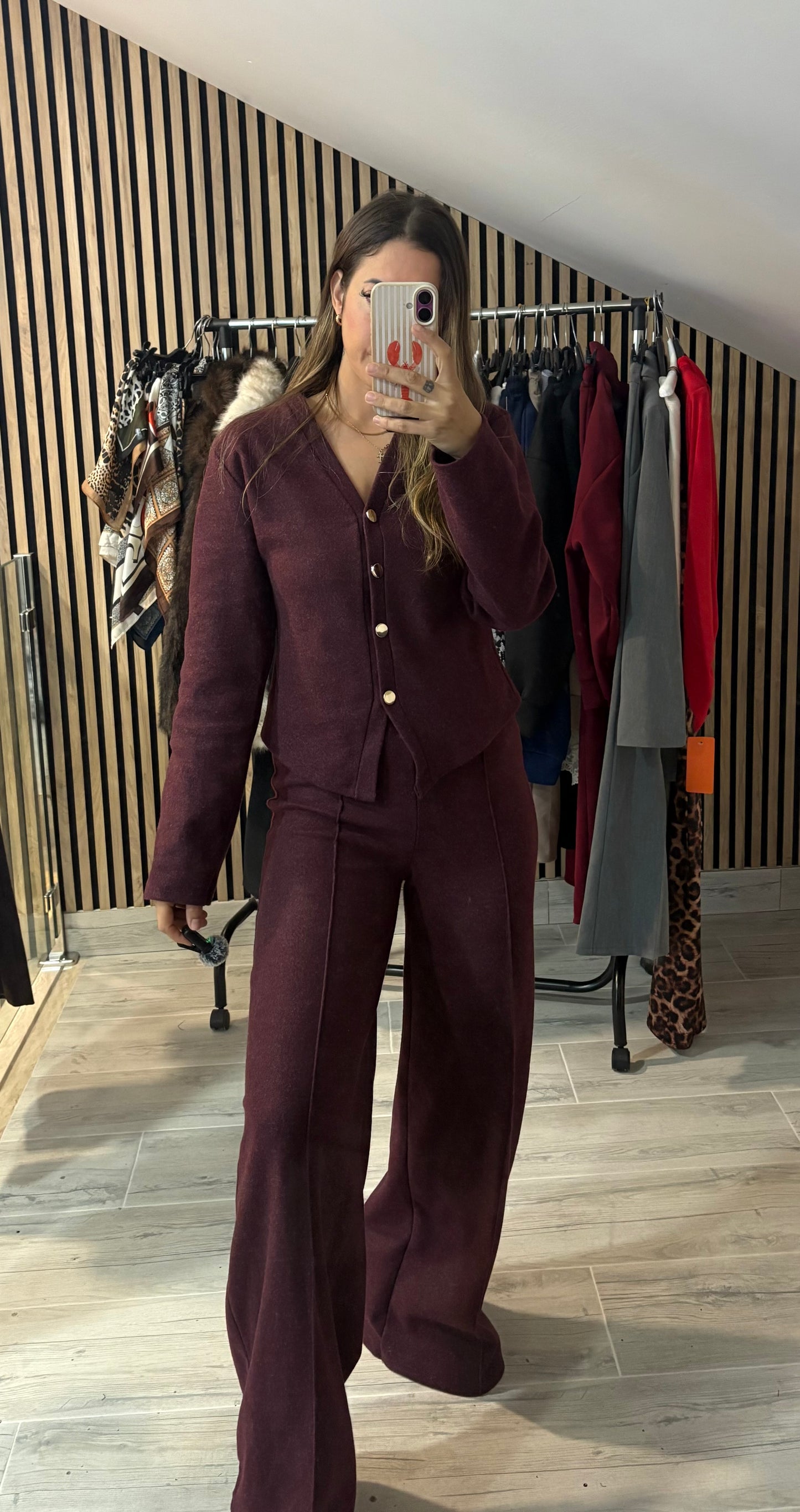 Conjunto Zara Burdeos