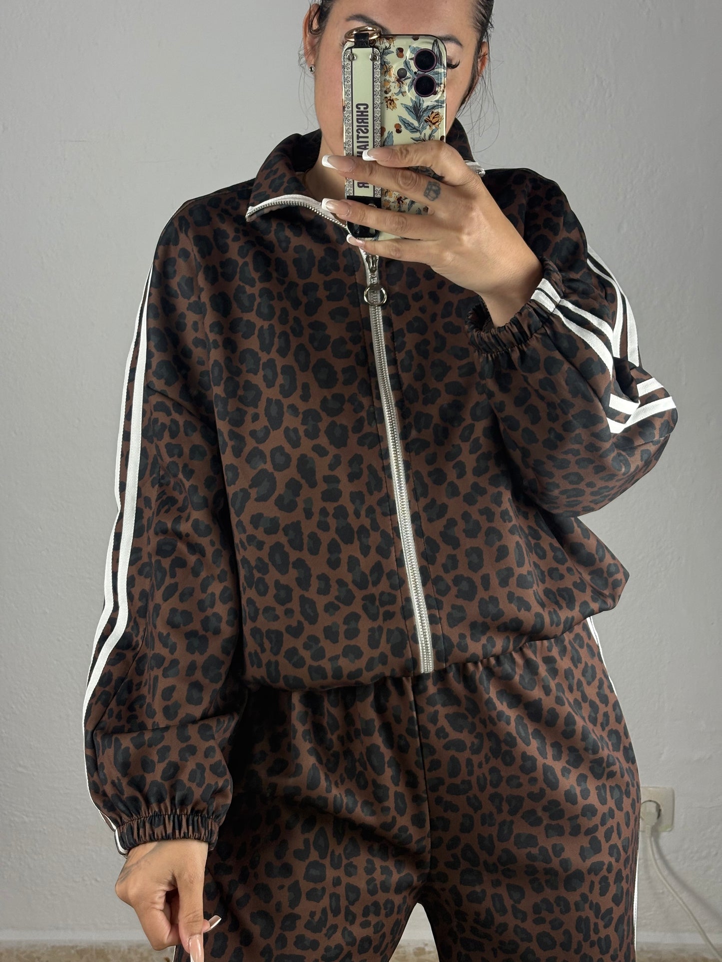 Chandals leopardo raya blanca