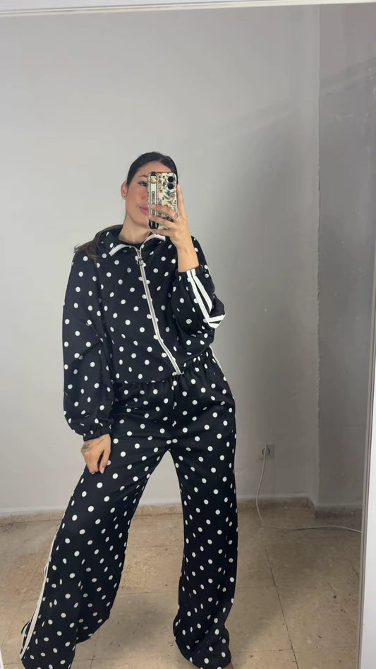 Chandals lunares negro manga larga