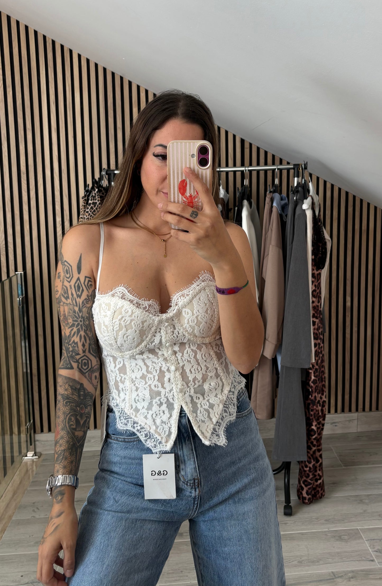 Corset terciopelo blanco