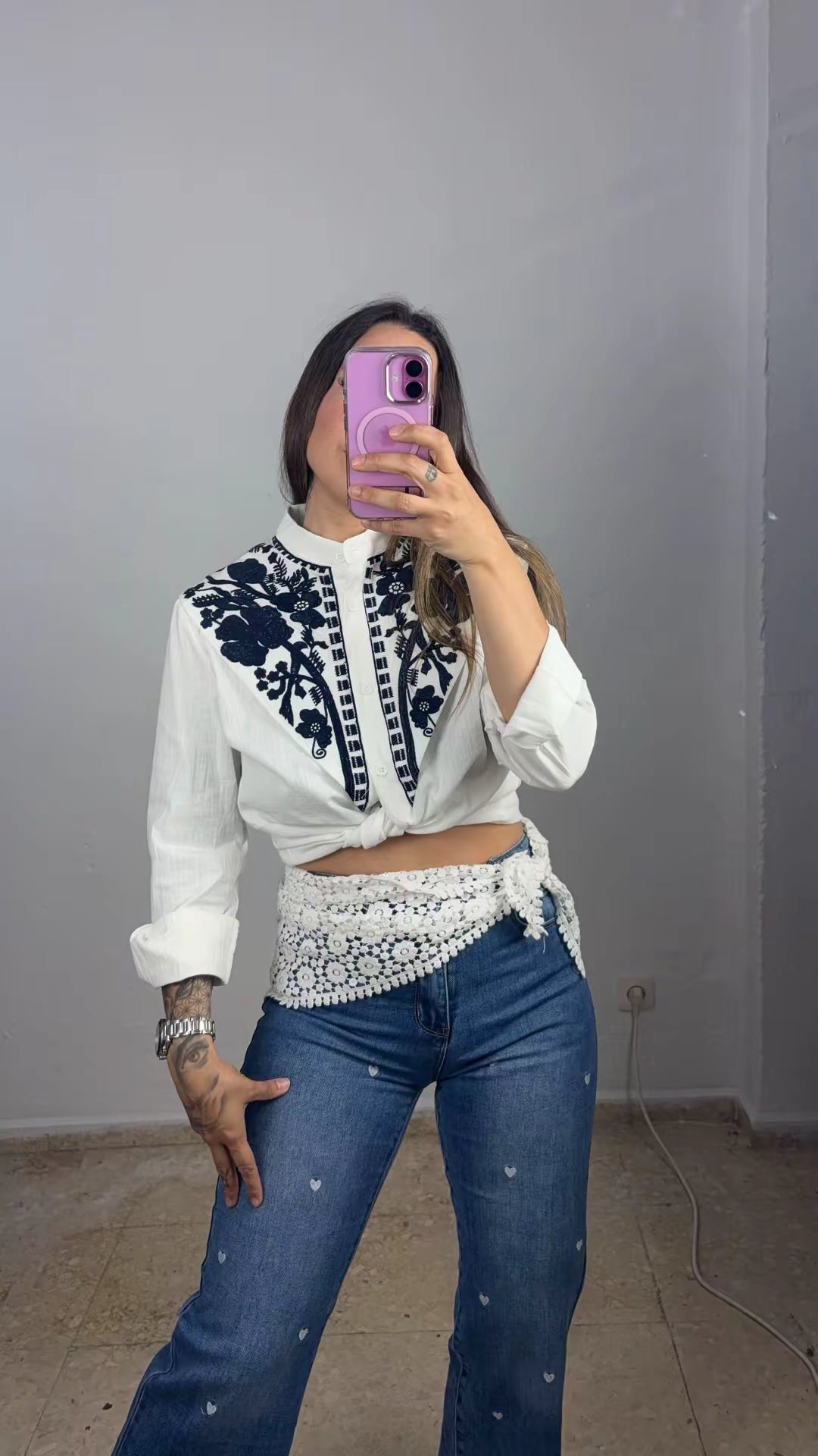 Vaquero denim corazones