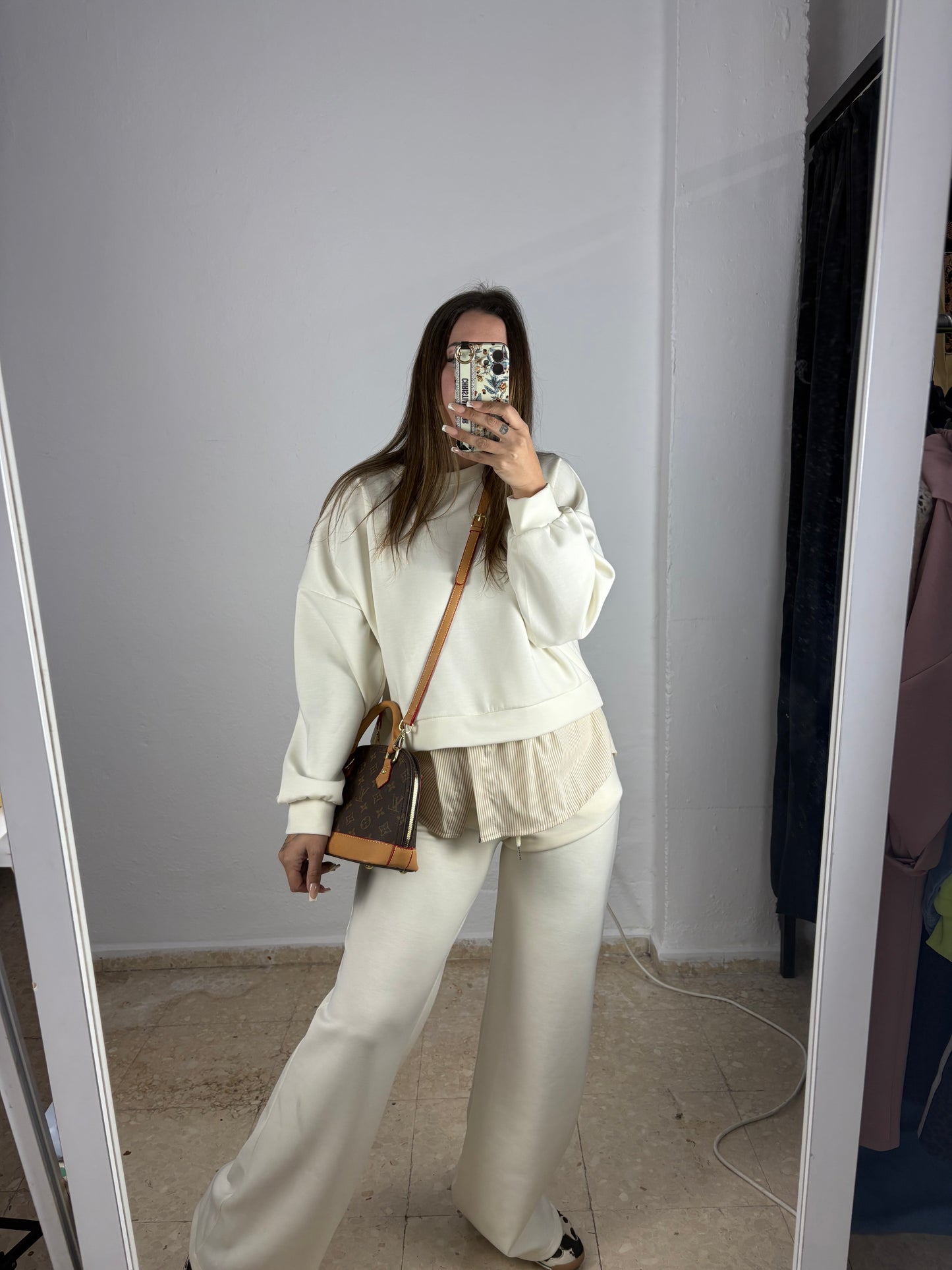 Chandal camisero beige