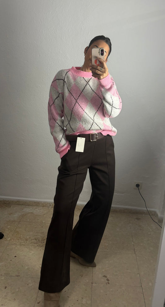 Pantalón paño chocolate