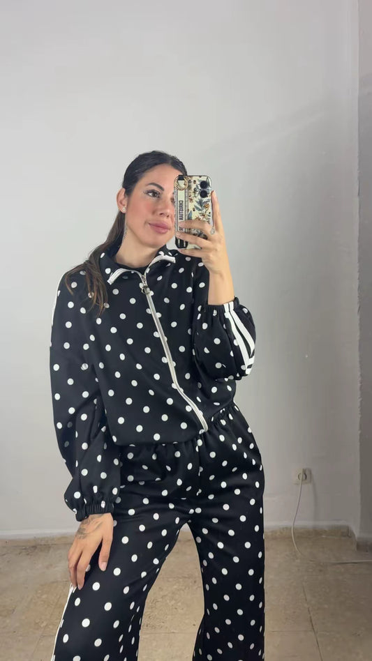 Chandals lunares negro manga larga