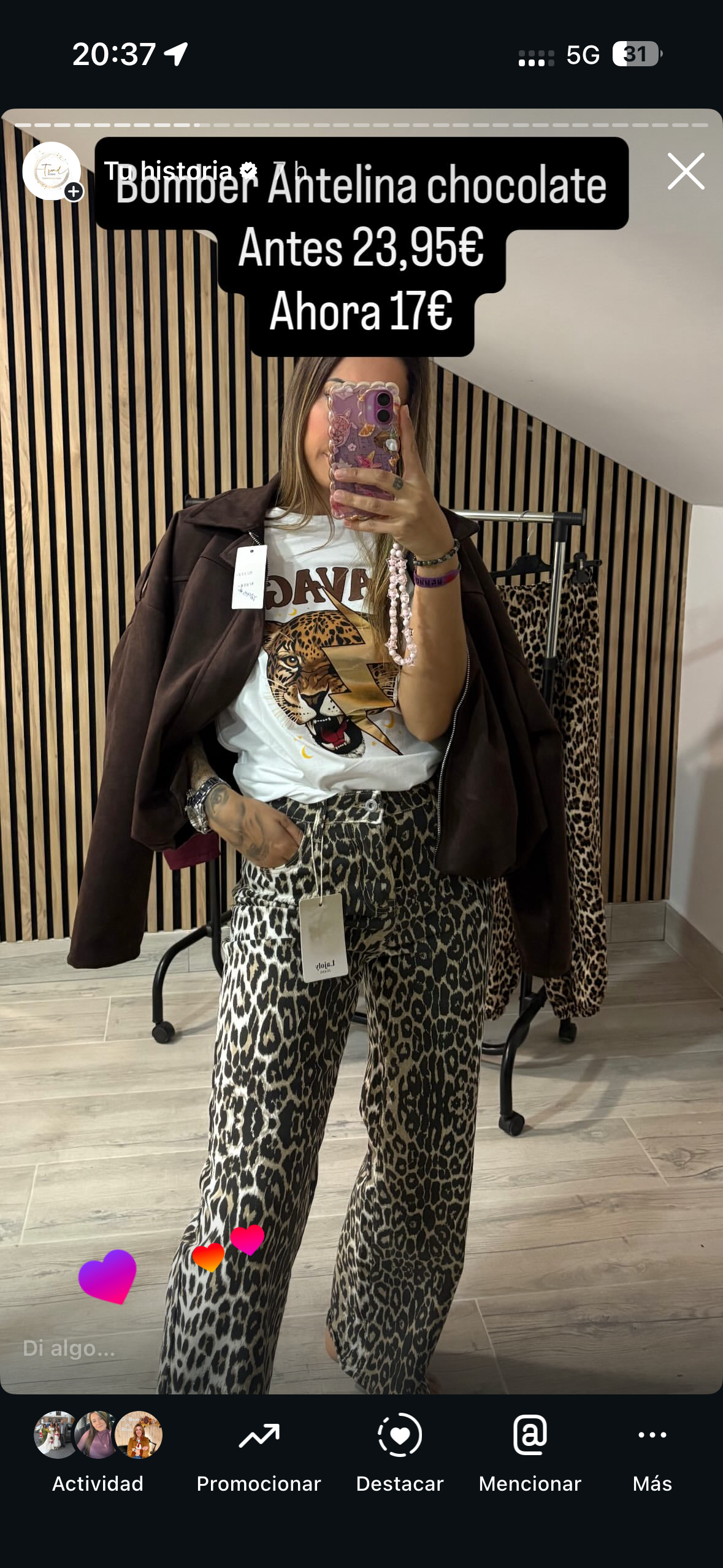 Pantalón leopardo claro