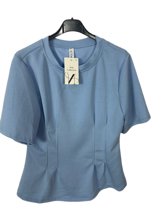 Camiseta zara capa de aire celeste