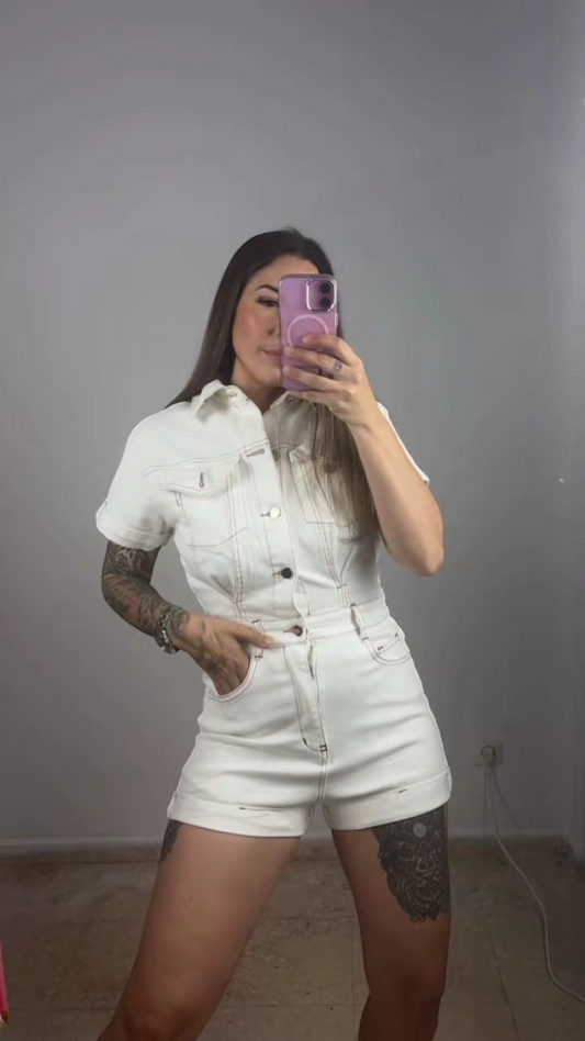 Mono denim blanco