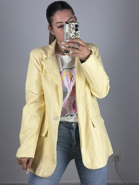 Blazer polipiel amarilla
