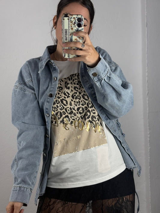 Camiseta manga corta animal print