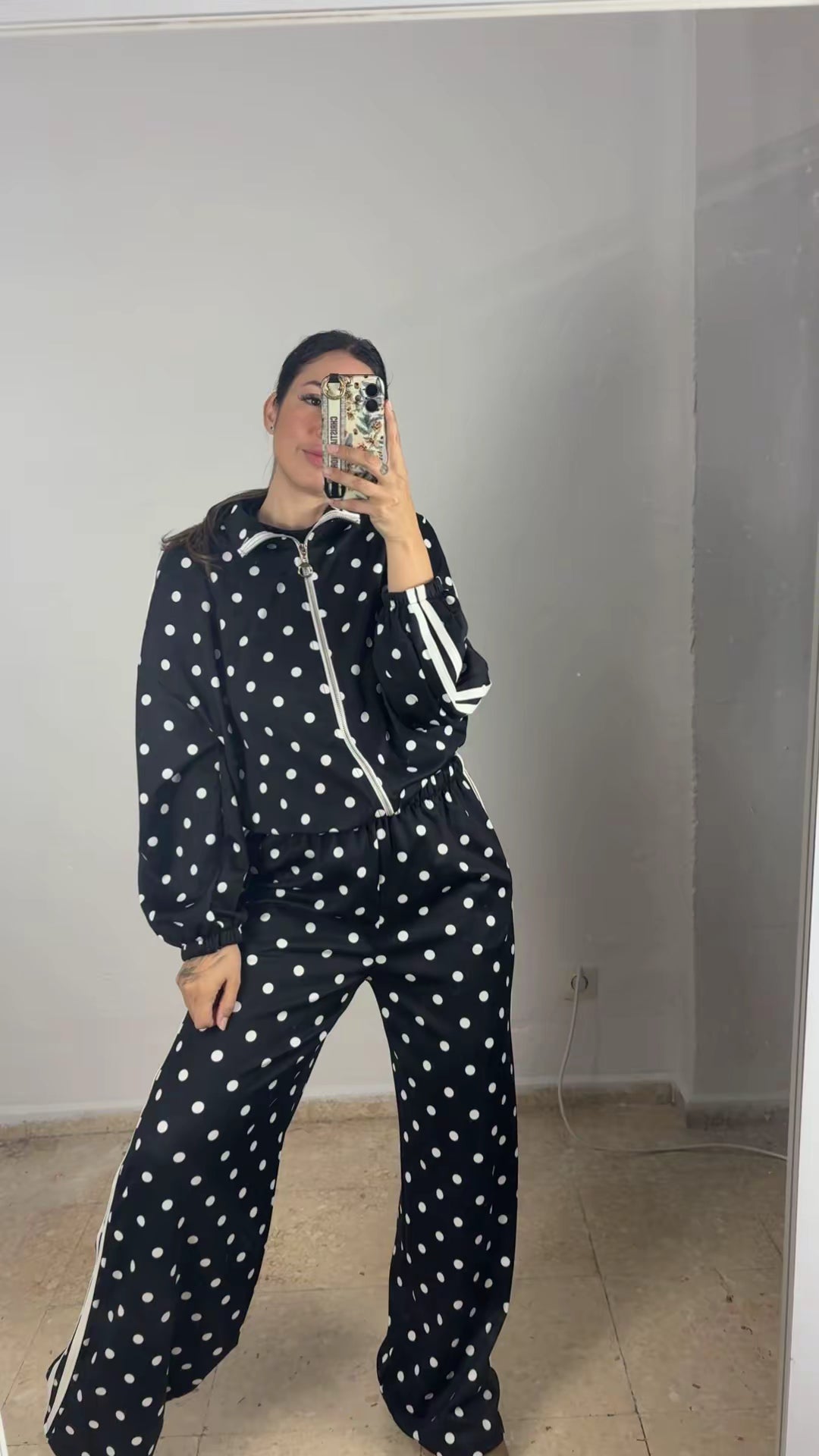Chandals lunares negro manga larga