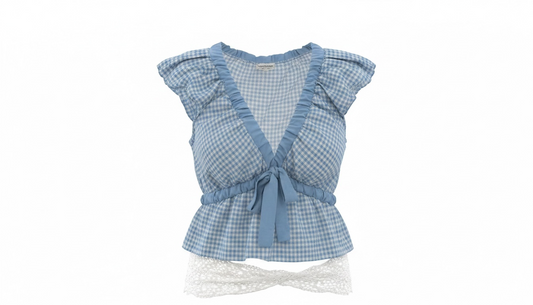 Blusa goma Vichy