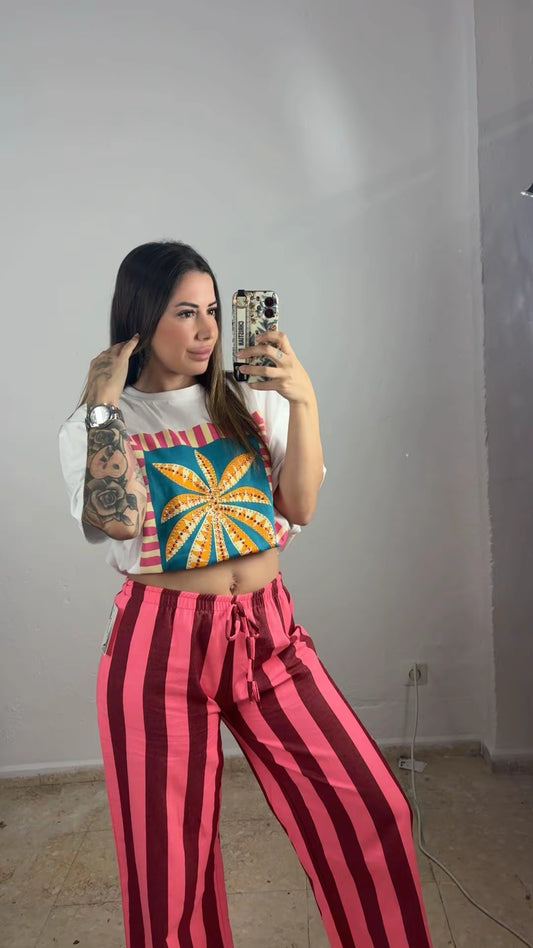 Camiseta palmera overside