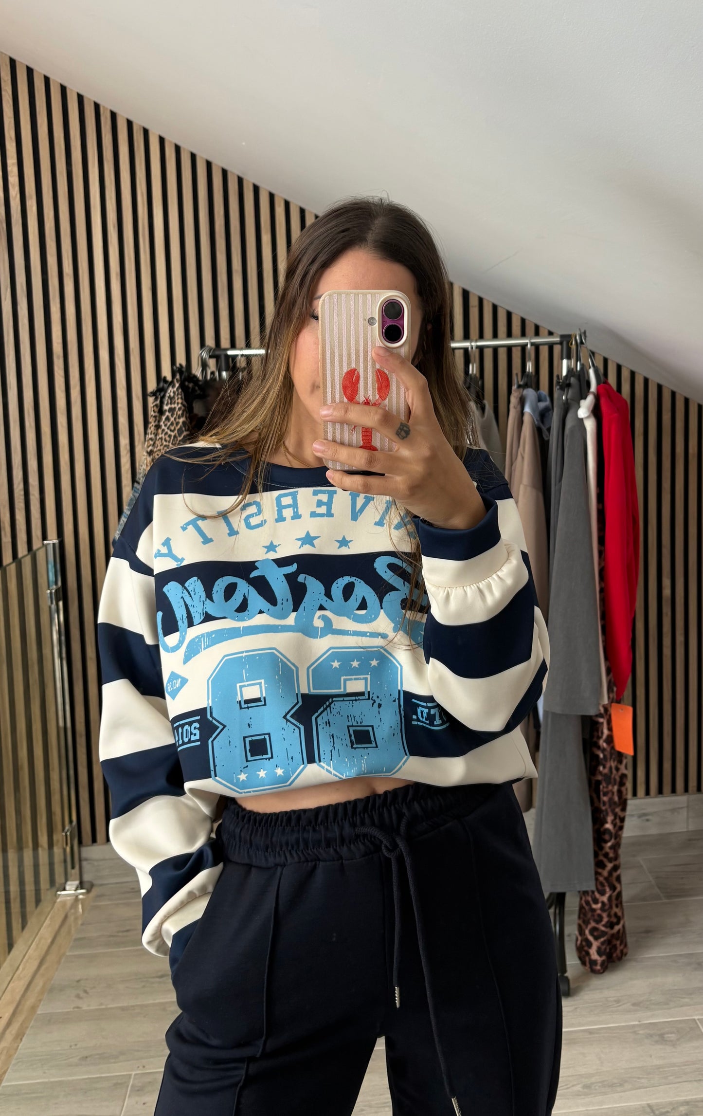 Sudadera Boston rayas