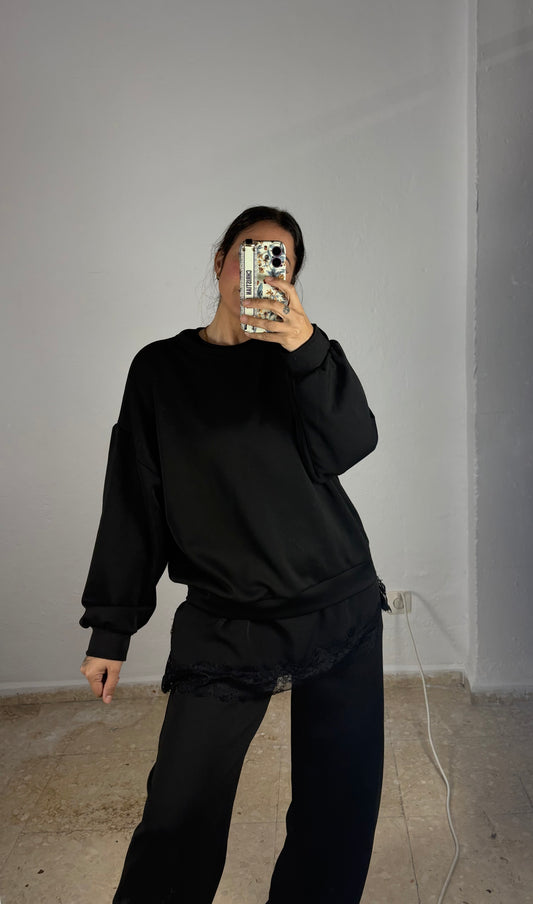 Chandals viral encaje negro