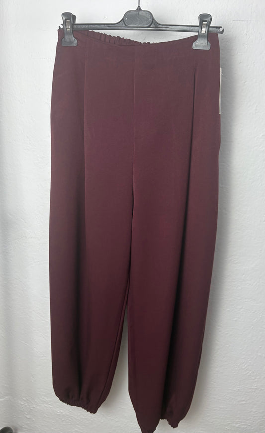 Pantalón globo Burdeos